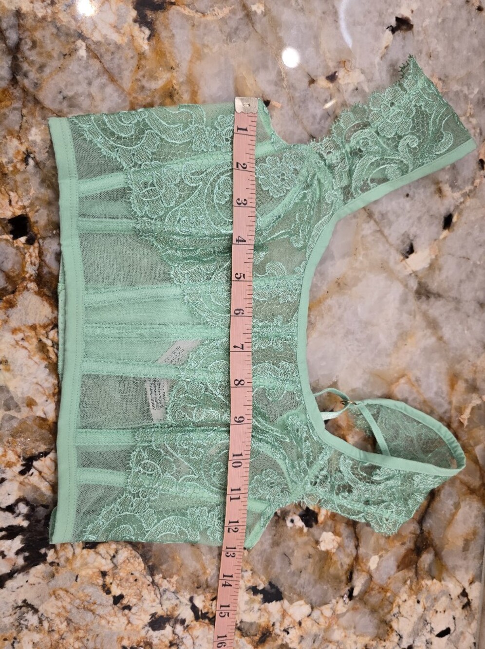 NWT Victoria's Secret Dream Angels Floral Lace Corset Top Mint Green XS - Picture 6 of 7
